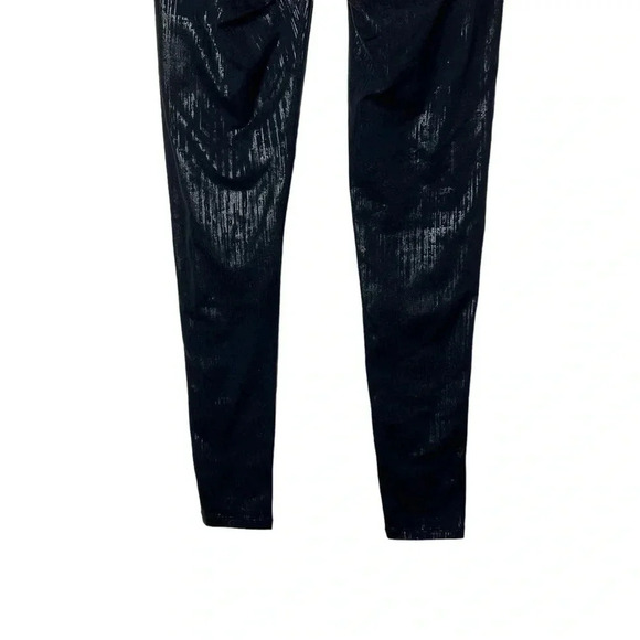 1647. ATHLETA SHINY METALLIC LEGGINGS ANKLE LENGTH SIZE SMALL BLACK IN COLOR - Picture 10 of 10